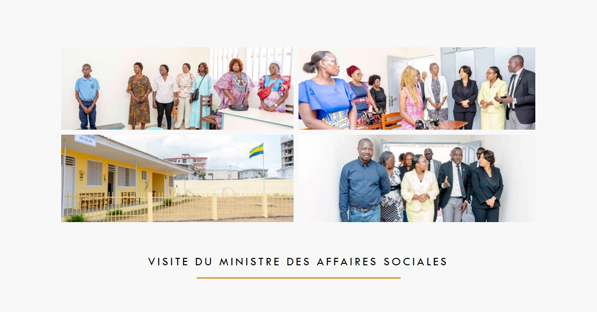 Le Ministre des Affaires Sociales visite le Centre Social du Bas de Gué Gué.